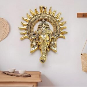 Ganesha Sun Decorative Metal Wall Hanging