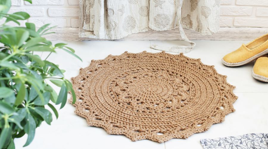 Jute rug for home decor for living room