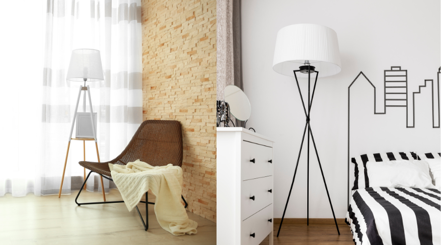 Floor lamps with different functions