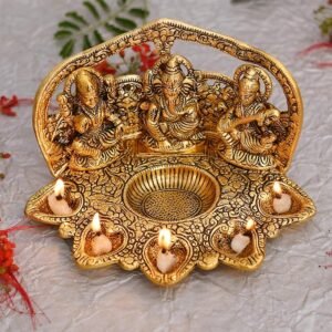 Laxmi Ganesh Saraswati Idol Diya Oil Lamp Deepak for decoration