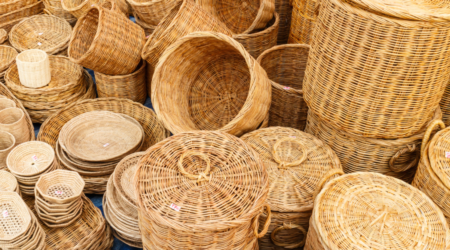 Woven basket for home decor